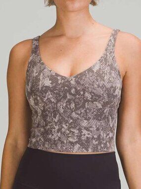 lululemon athletica Gray Snake-Print Align Tank Top in Size 2